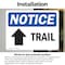 Signmission Trail (Up Arrow) Sign With Symbol, 7 in W x Rectangle, Vinyl Decal OS-2PACK-NS-D-57-L-18712 - alternate 2